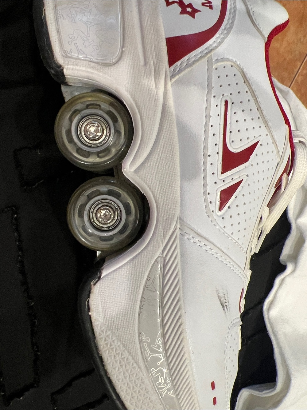 & Other Stories White and Red Women's Roller Sneakers